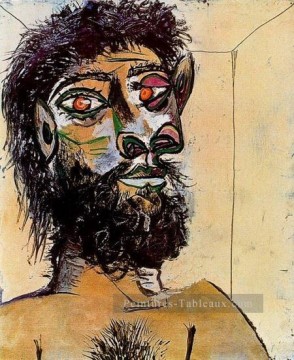 Tete d Man barbu 1956 cubiste Pablo Picasso Peinture à l'huile
